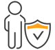 Brand Icons_Black_Outline_Orange_RGB_PersonShield_RGB